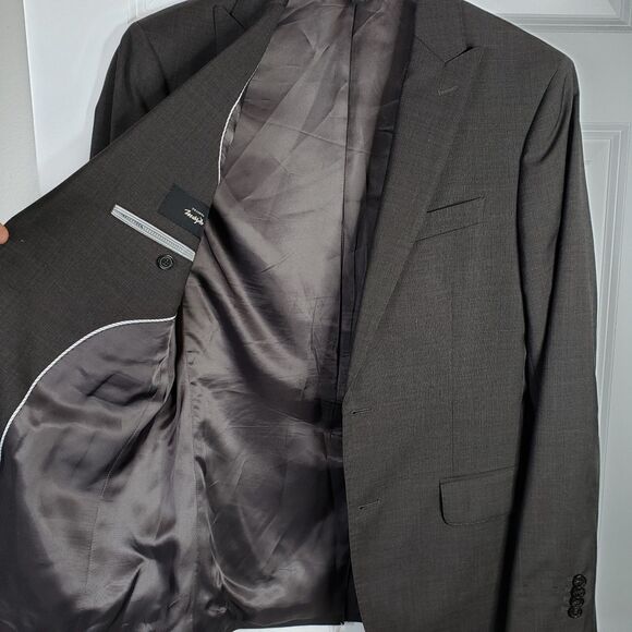 Banana Republic Sport Coat Men 38R Brown Marzotto Wool Slim Peak Jacket Blazer - Picture 10 of 16